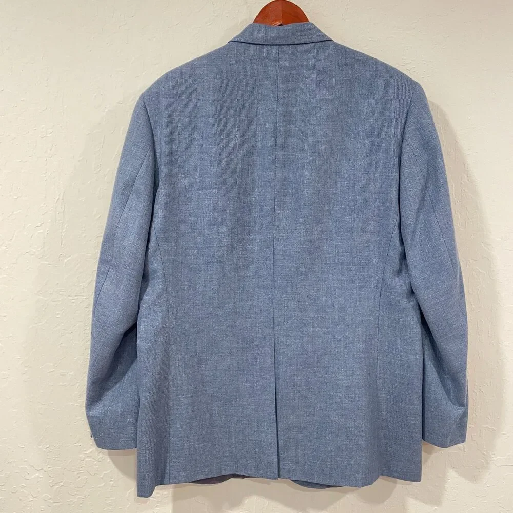 ~ Lauren Ralph Lauren 44R Men's LRL Blazer Sport Coat Blue Texture 44 R